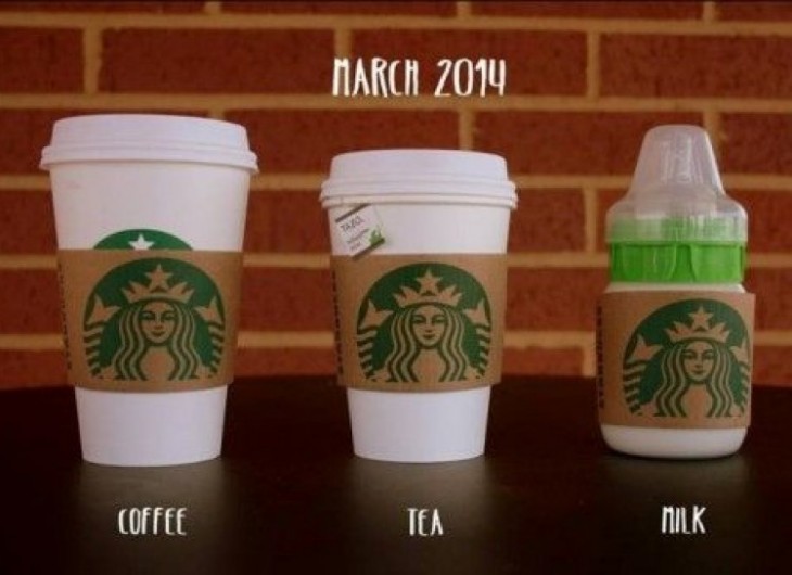 If you need cool pregnancy ideas, how about using starbucks cups?