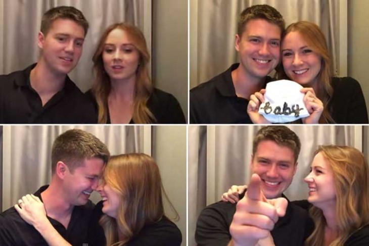 If you need cool pregnancy reveal ideas, the photobooth one is really cute.