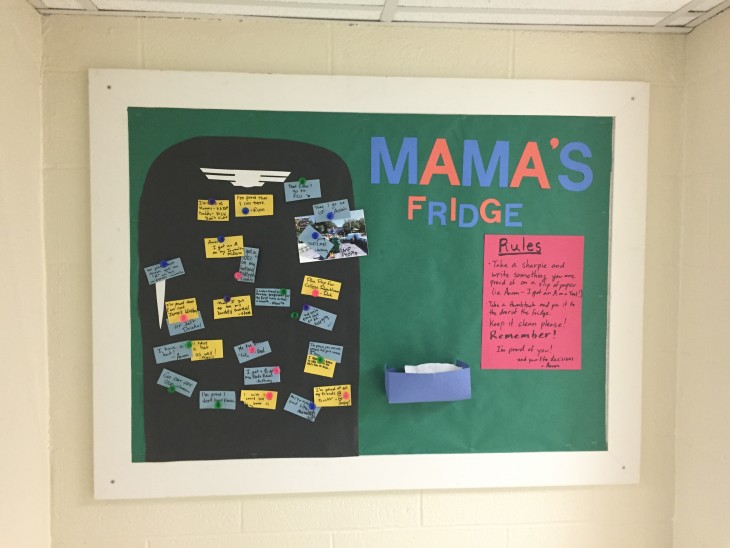 Preparing for kindergarten is better if you have a bulletin board around.
