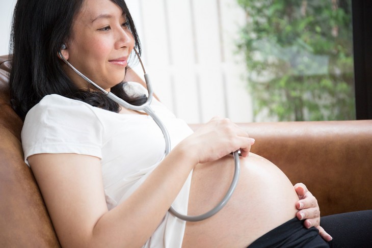 You can listen to baby heartbeat using a stethoscope.